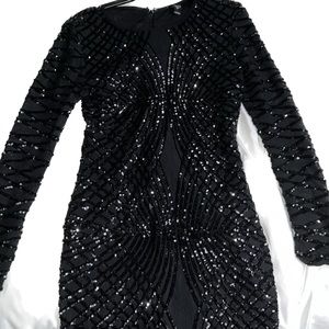 Black prom dress size large